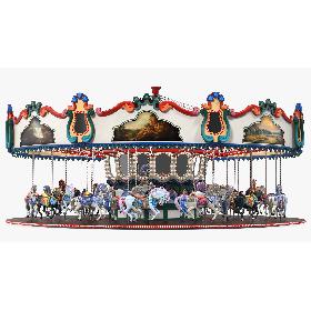 Amusment Park Carousel Rigged model